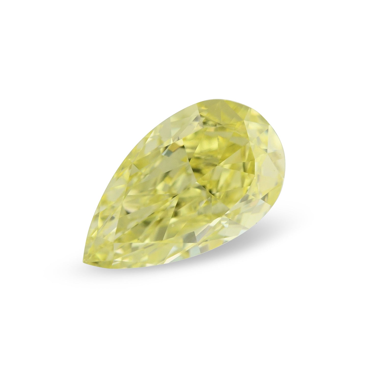 0,74 Karat Fancy Intense Yellow Birnenförmiger Diamant VS2 GIA