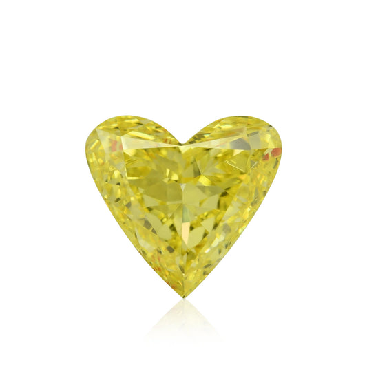 0.75 Carat Fancy Vivid Yellow Heart Diamond SI1 GIA