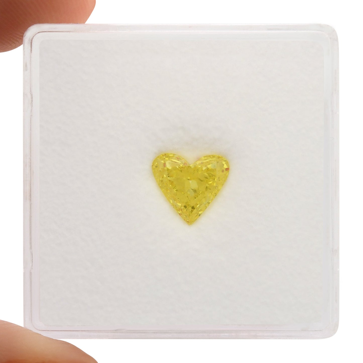 0,75 Karat Fancy Vivid Yellow Herz-Diamant SI1 GIA