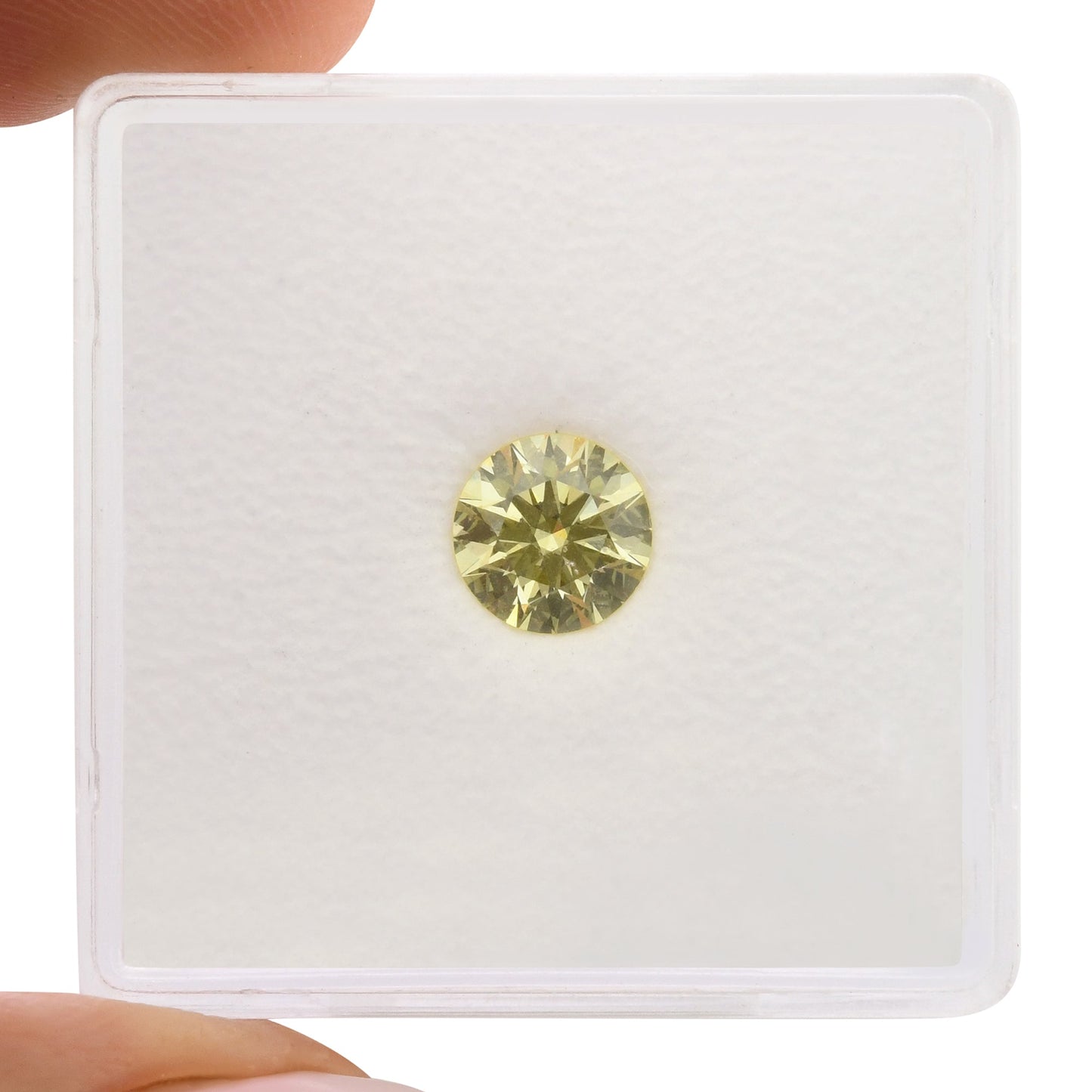 0,75 Karat Fancy Yellow Runder Diamant IF GIA