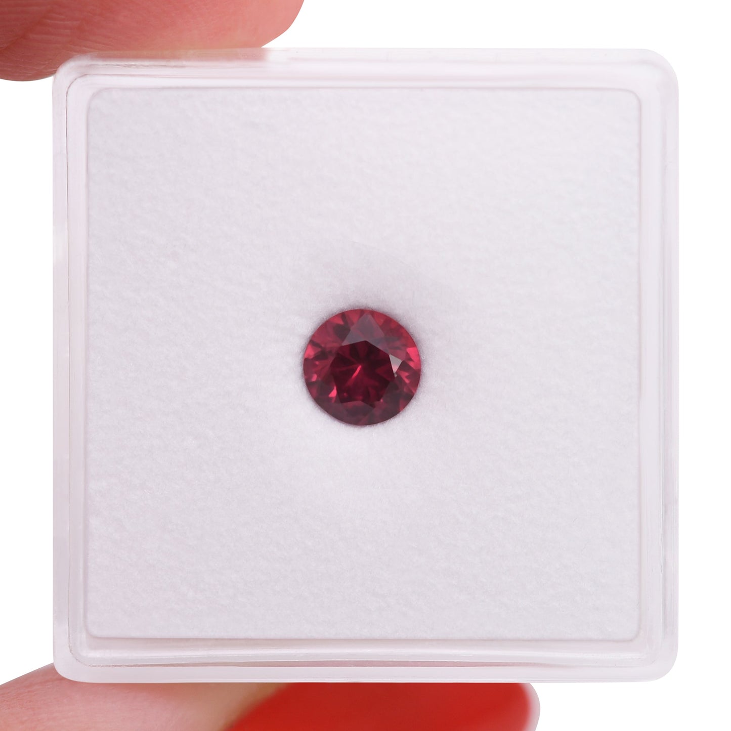 0,75 Karat roter runder Rubin aus Mosambik