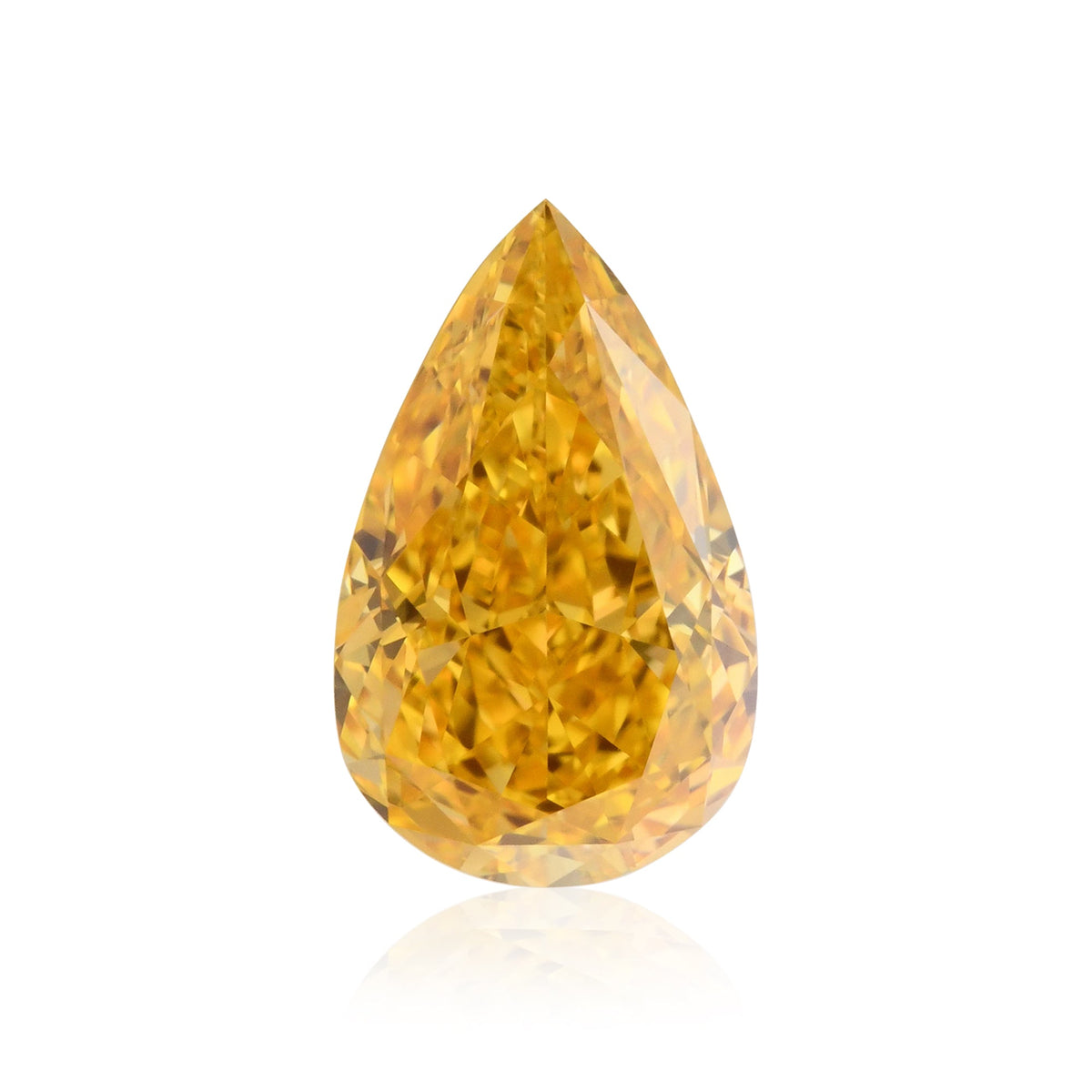 Birnenförmiger Diamant | 0,76 ct | Fancy Vivid Yellow Orange | VVS1 | GIA | Ref 714840