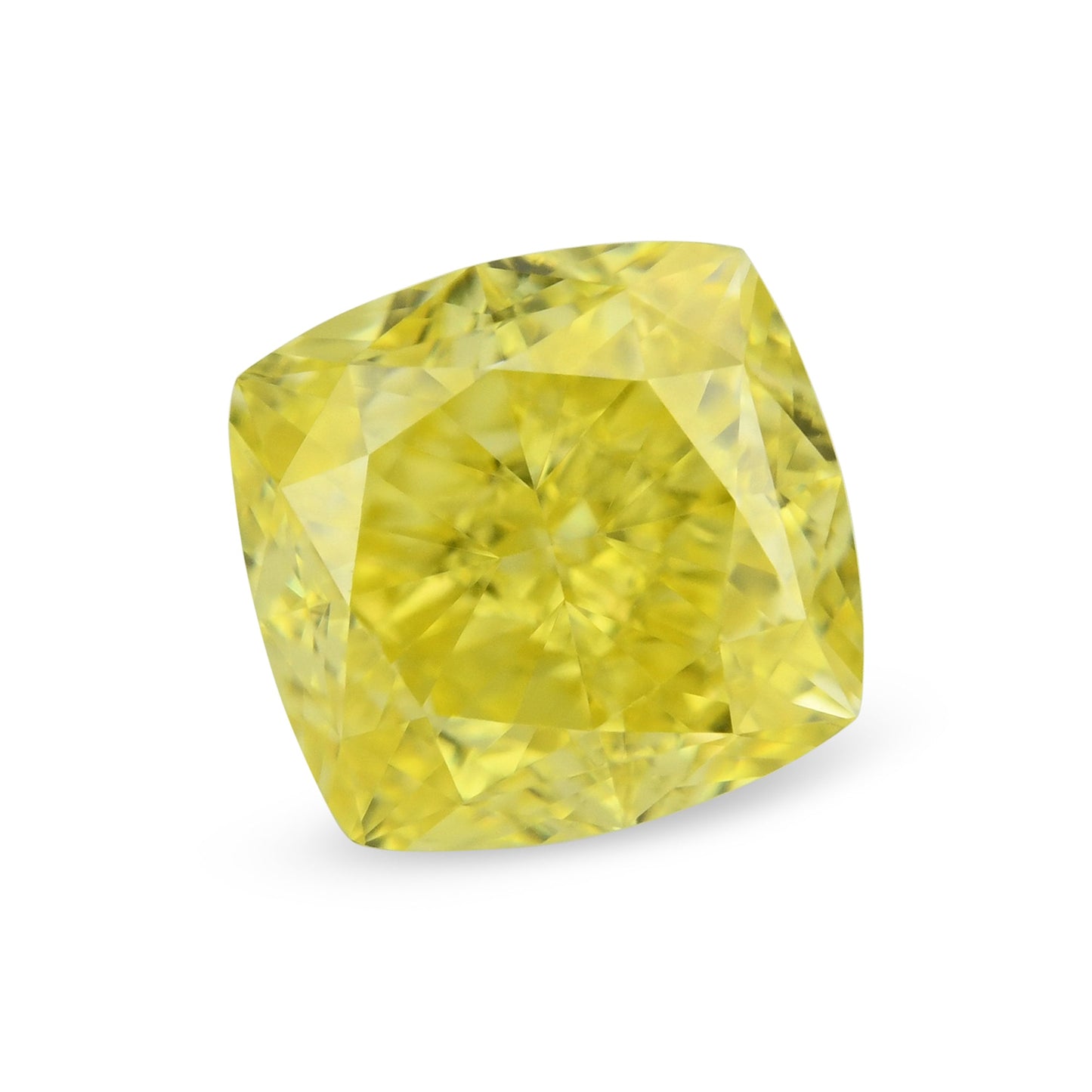 0,76 Karat Fancy Vivid Yellow Cushion Diamond VVS1 GIA