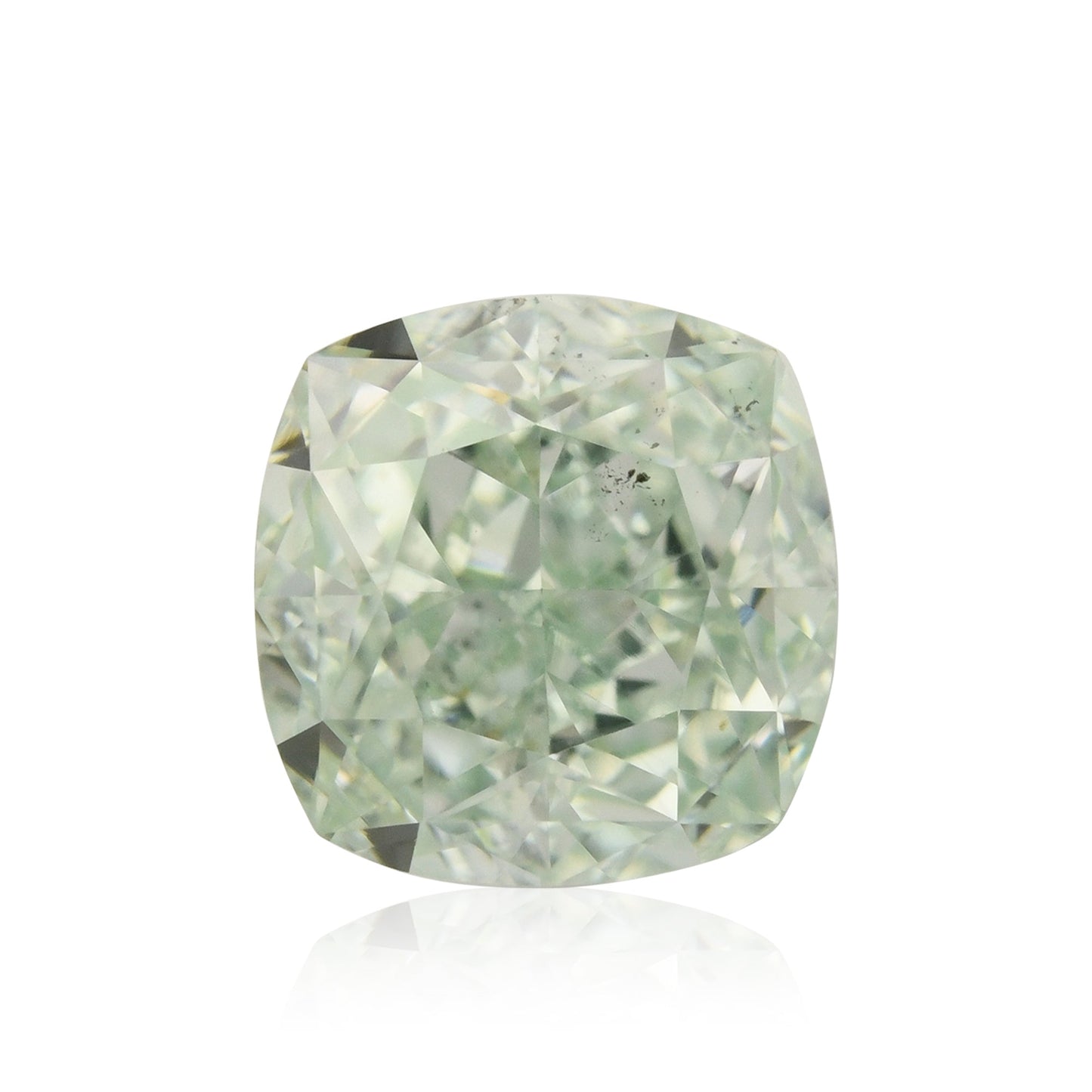 0,77 Karat Fancy Green Cushion Diamond VS2 GIA