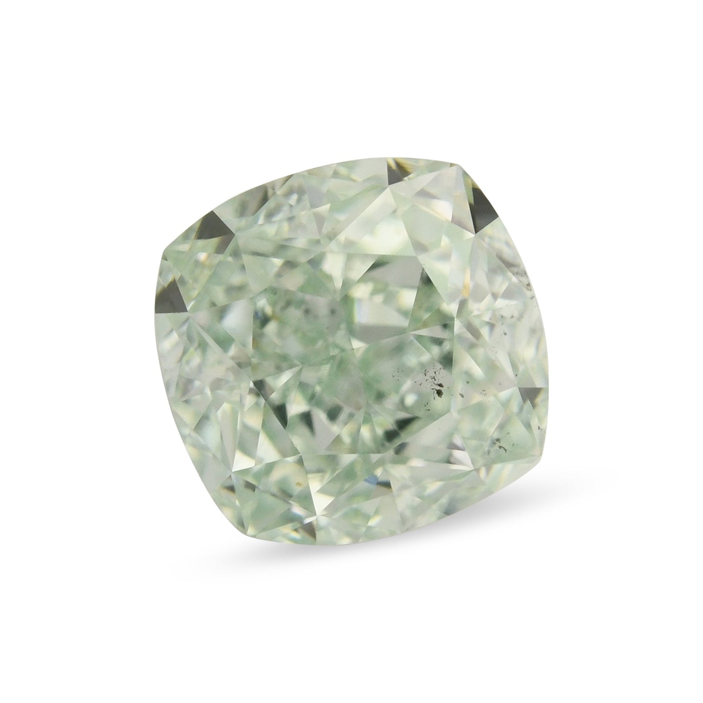 0,77 Karat Fancy Green Cushion Diamond VS2 GIA