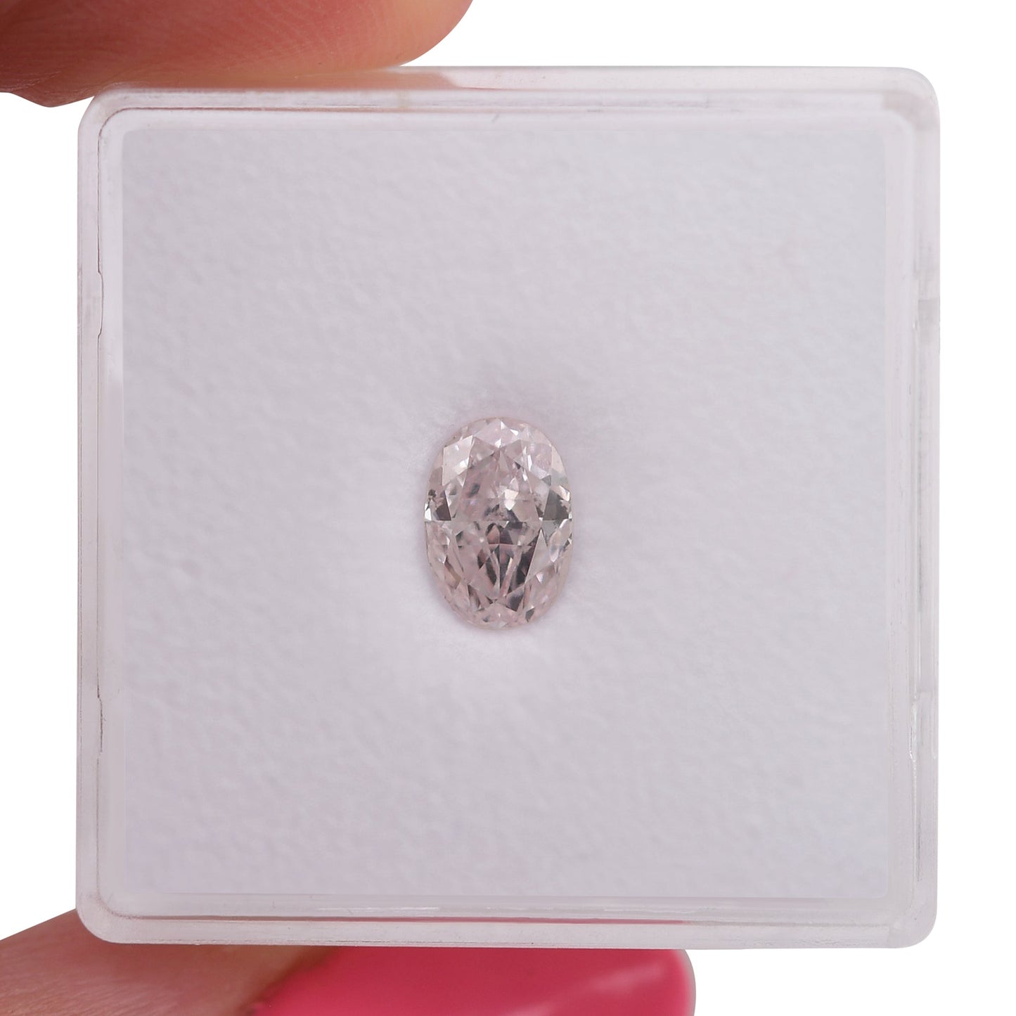 0,77 Karat Fancy Light Purplish Pink Ovaler Diamant VVS2 GIA