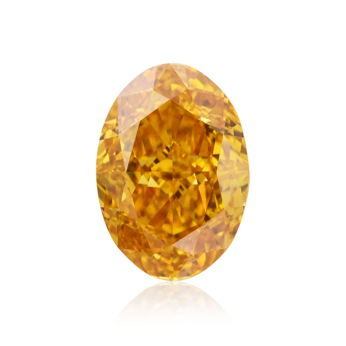Ovaler Diamant | 0,79 ct | Fancy Vivid Yellow Orange | VS1 | GIA | Ref 714841