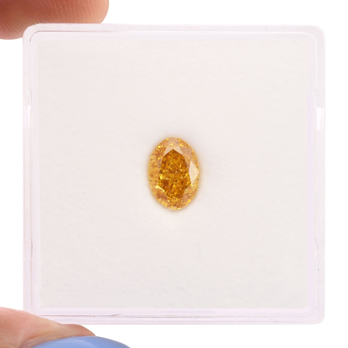 Ovaler Diamant | 0,79 ct | Fancy Vivid Yellow Orange | VS1 | GIA | Ref 714841