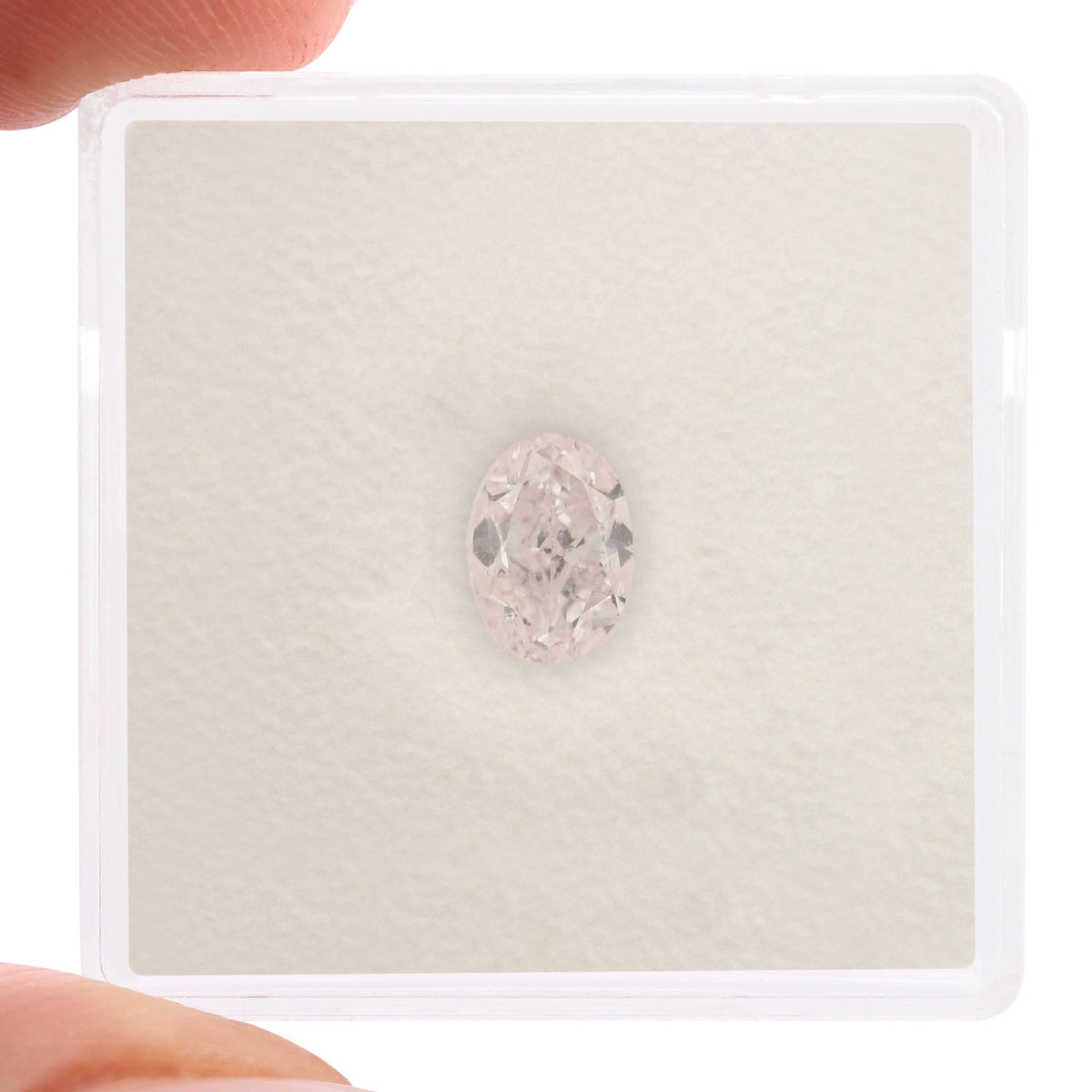 0.80 Carat Light Pink Oval Diamond VS1 GIA