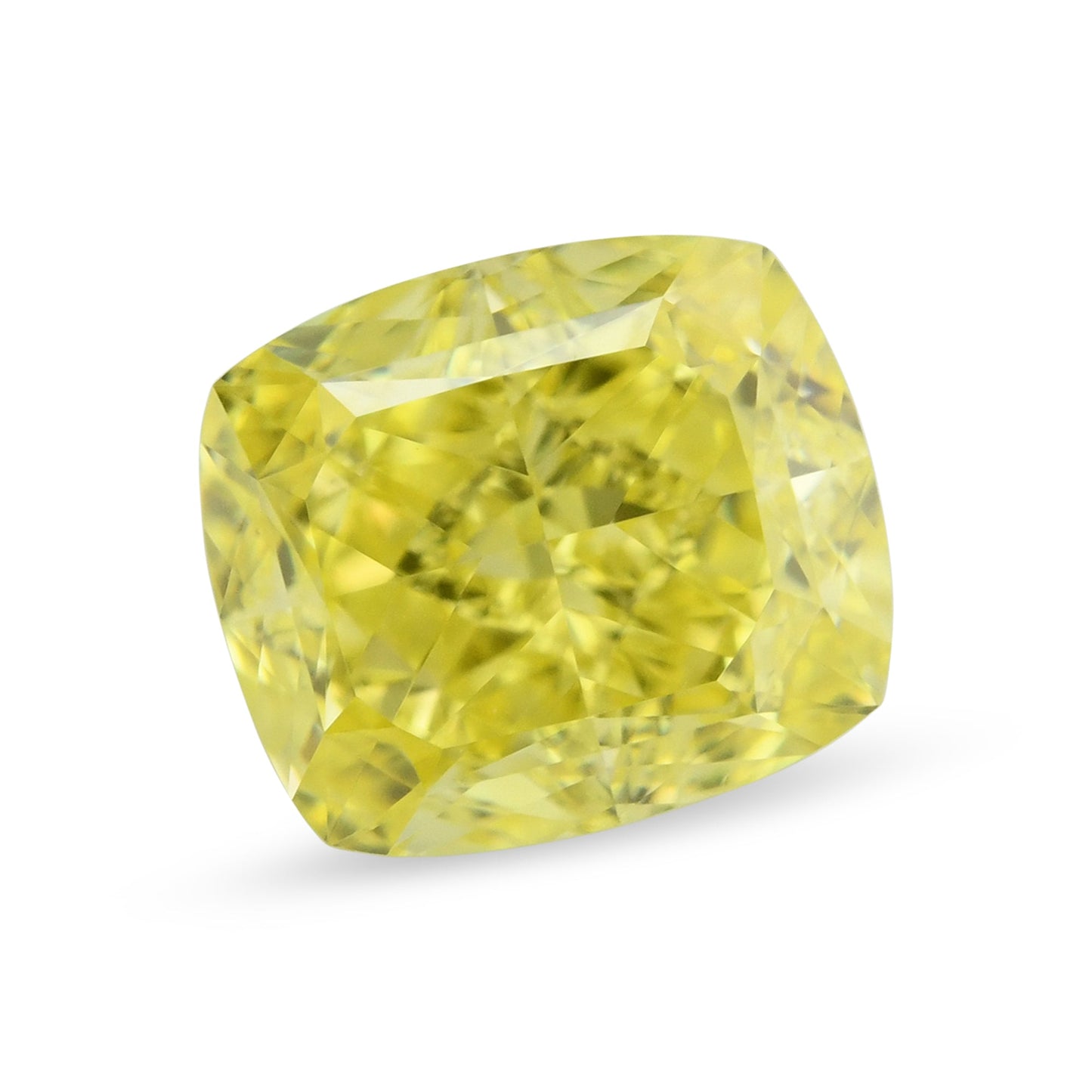 0,80 Karat Fancy Intense Yellow Cushion Diamond VS1 GIA