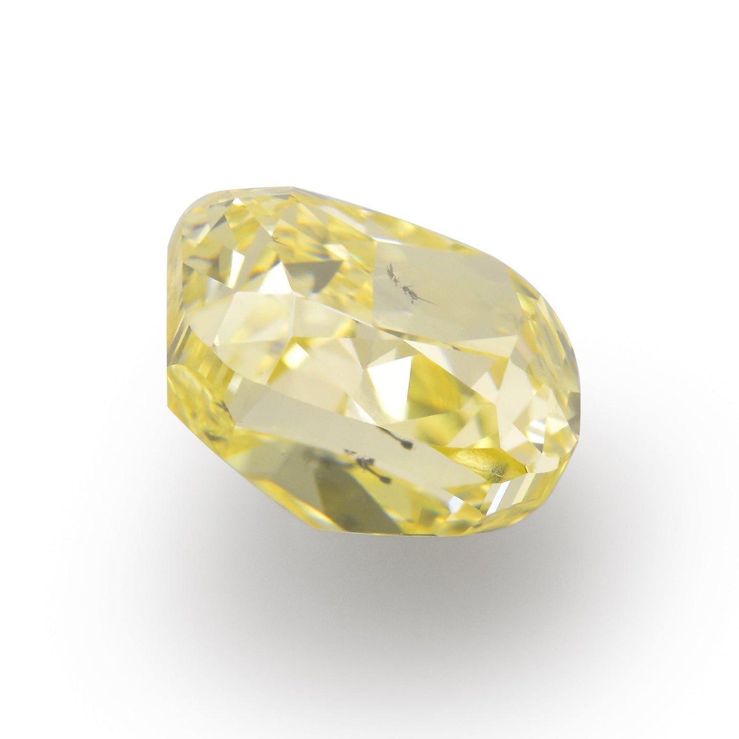 0,81 Karat Fancy Intense Yellow Cushion Diamond (I1) GIA