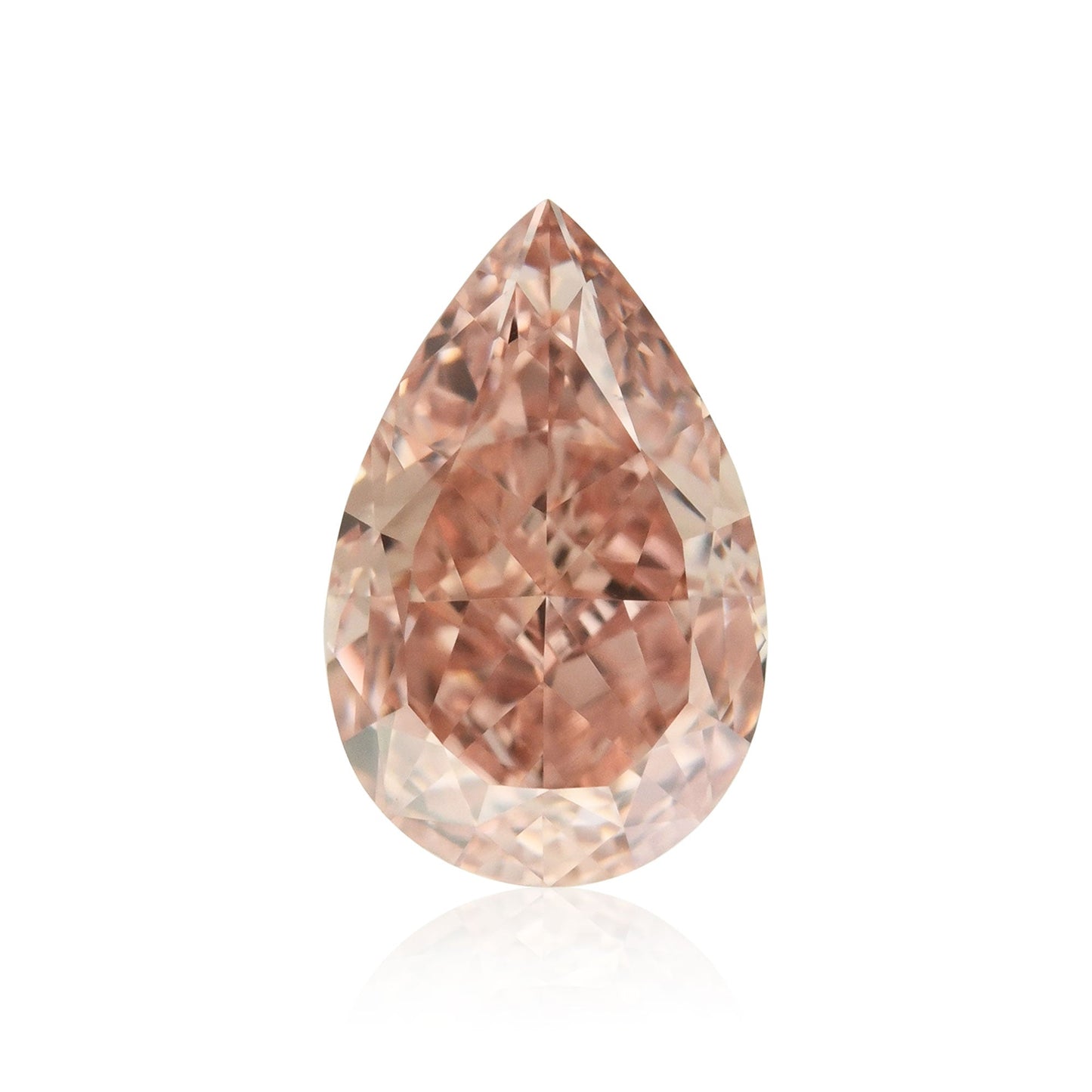 0,83 Karat Fancy Orange Pink Pear Diamond VS2 GIA