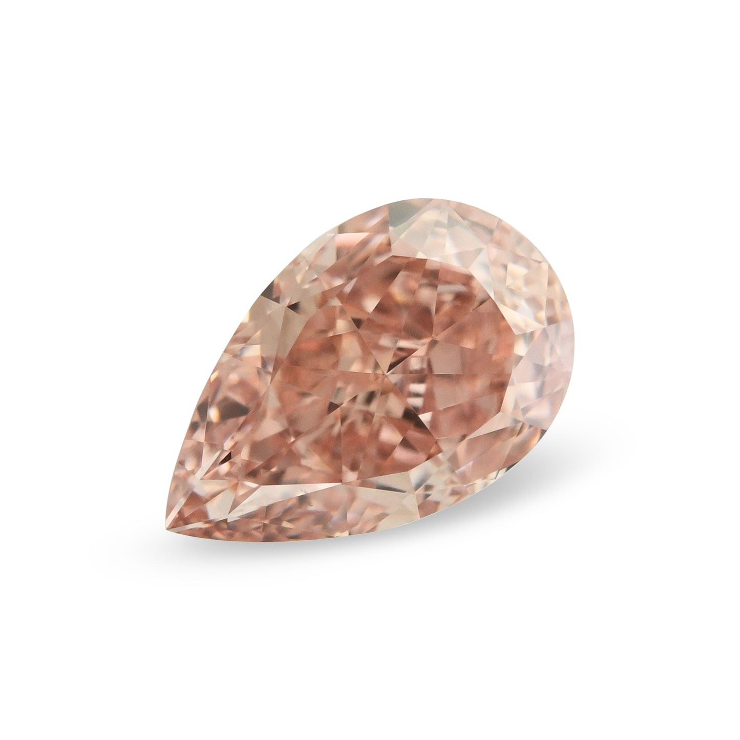 0,83 Karat Fancy Orange Pink Pear Diamond VS2 GIA