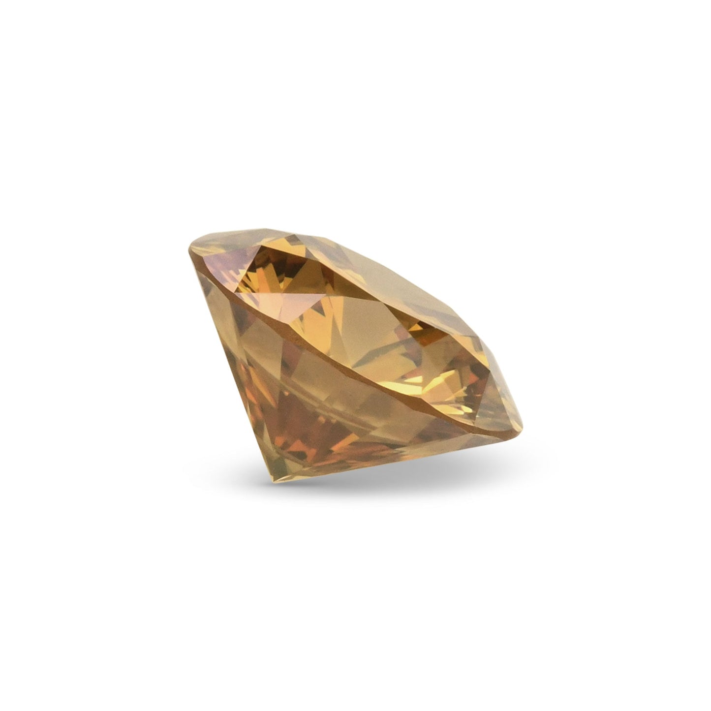 0,85 Karat Fancy Yellow Brown Round Diamond VS2 GIA