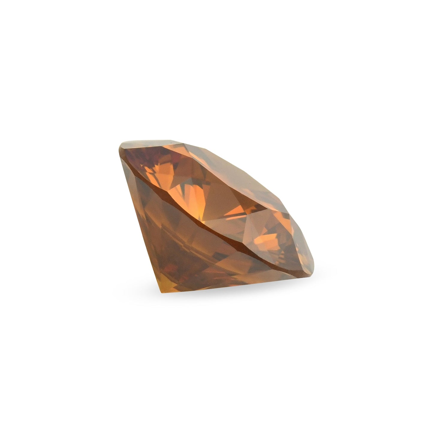 0,85 Karat Fancy Deep Brownish Orange Runder Diamant I1 GIA