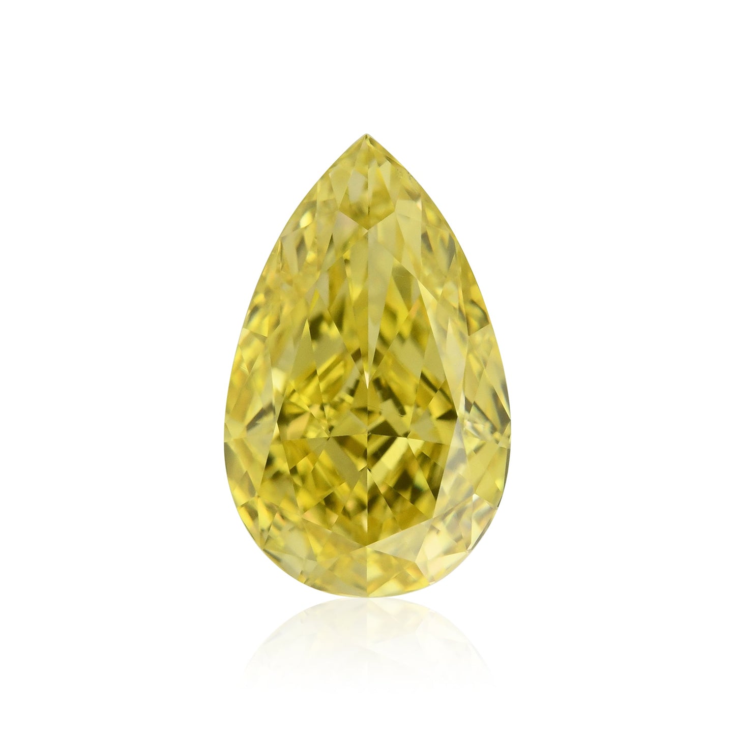0,85 Karat Fancy Intense Yellow Birnenförmiger Diamant VS2 GIA
