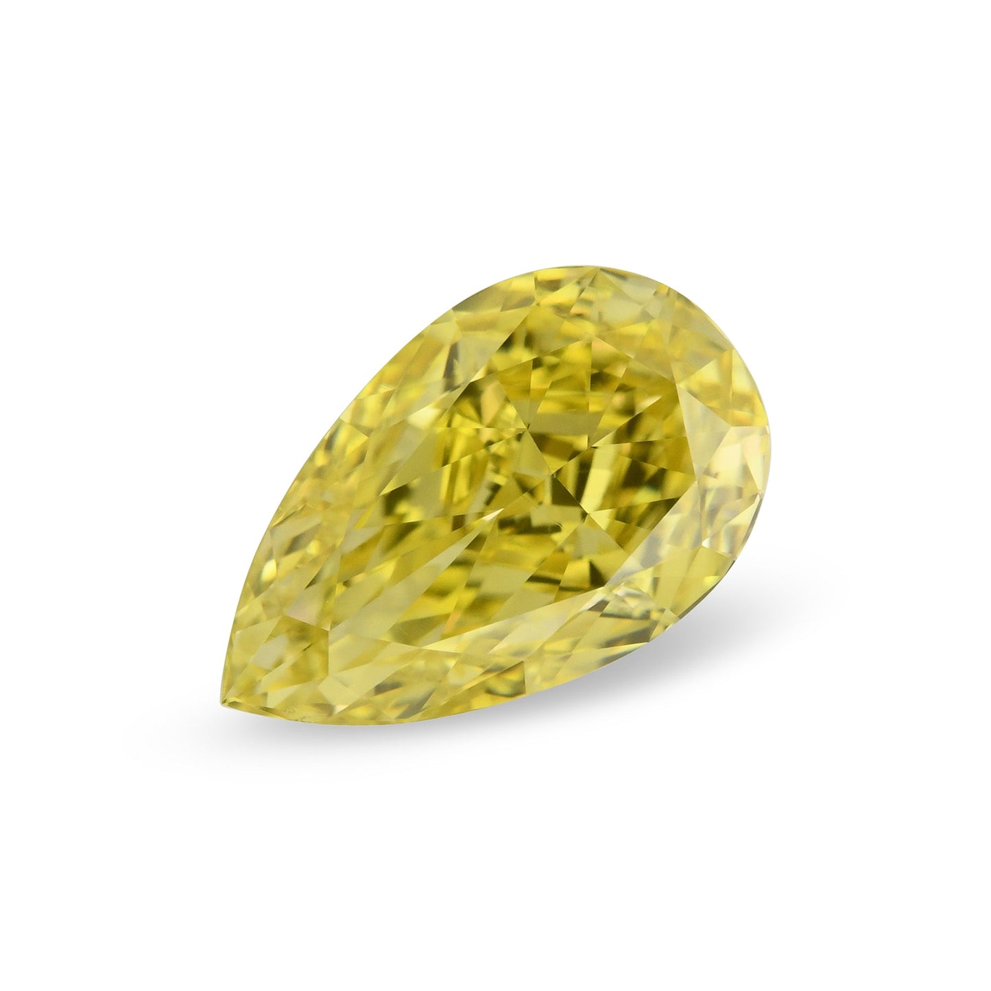 0,85 Karat Fancy Intense Yellow Birnenförmiger Diamant VS2 GIA
