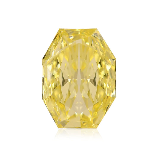 0.86 Carat Fancy Intense Yellow Octagon Diamond VS2 GIA