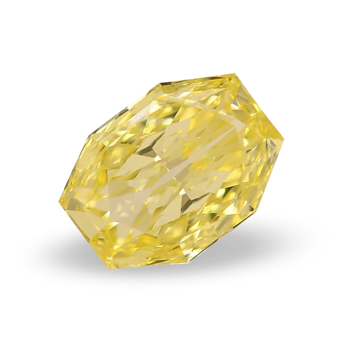 0.86 Carat Fancy Intense Yellow Octagon Diamond VS2 GIA