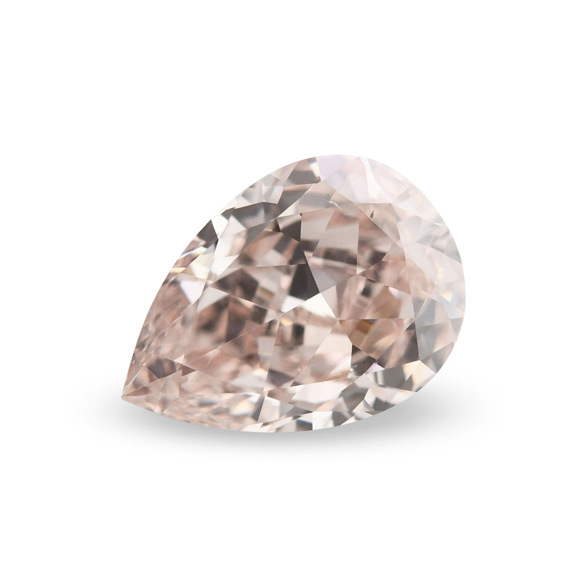 0.87 Carat Fancy Light Brownish Pink Pear Diamond SI2 GIA