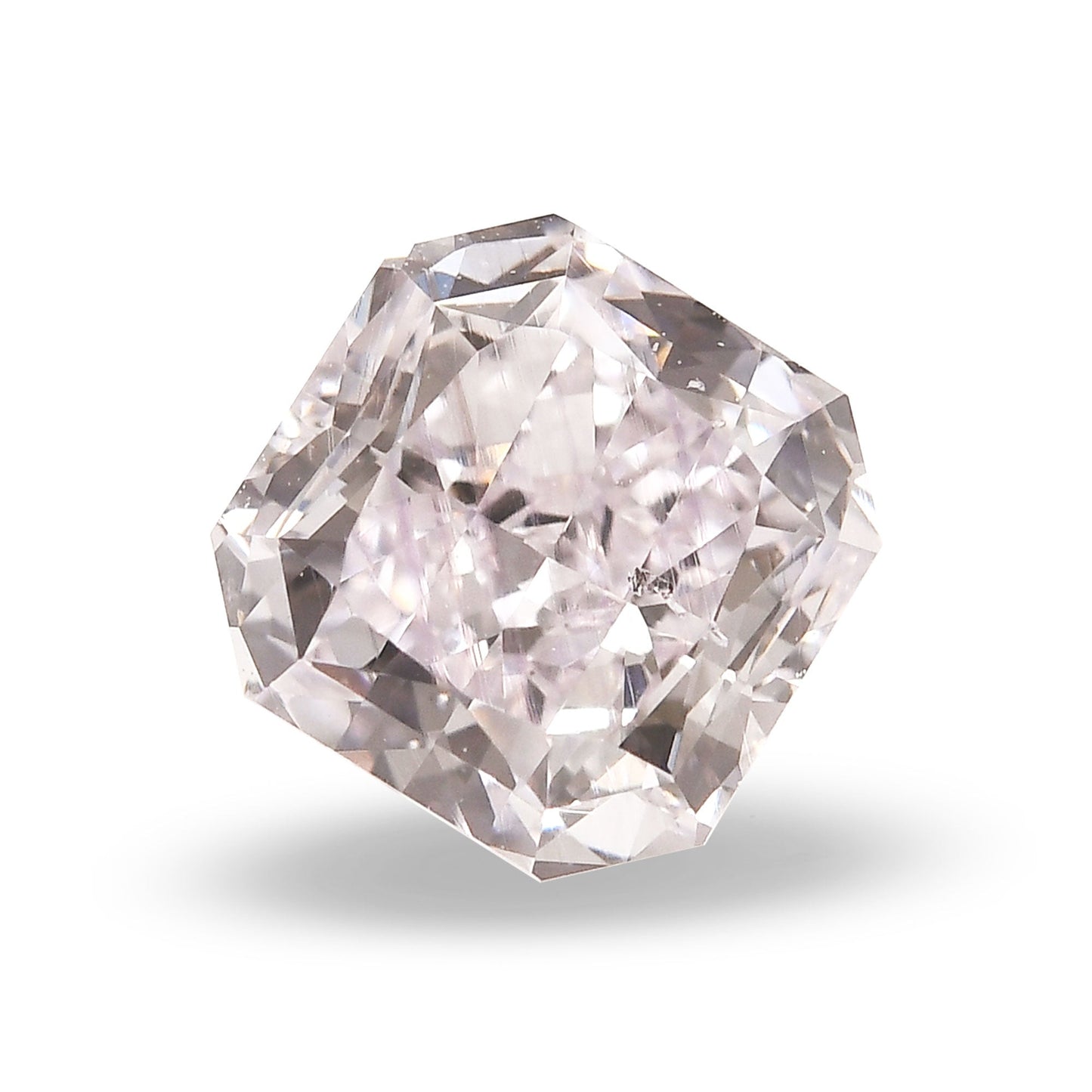 0.88 Carat Light Pink Radiant Diamond SI2 GIA