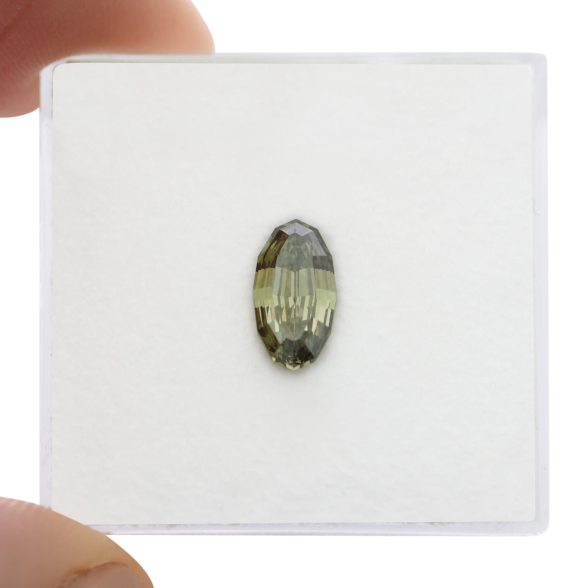 Oval Diamond | 0.88 ct | Fancy Dark Gray Yellowish Green | SI1 | GIA | Ref 719760