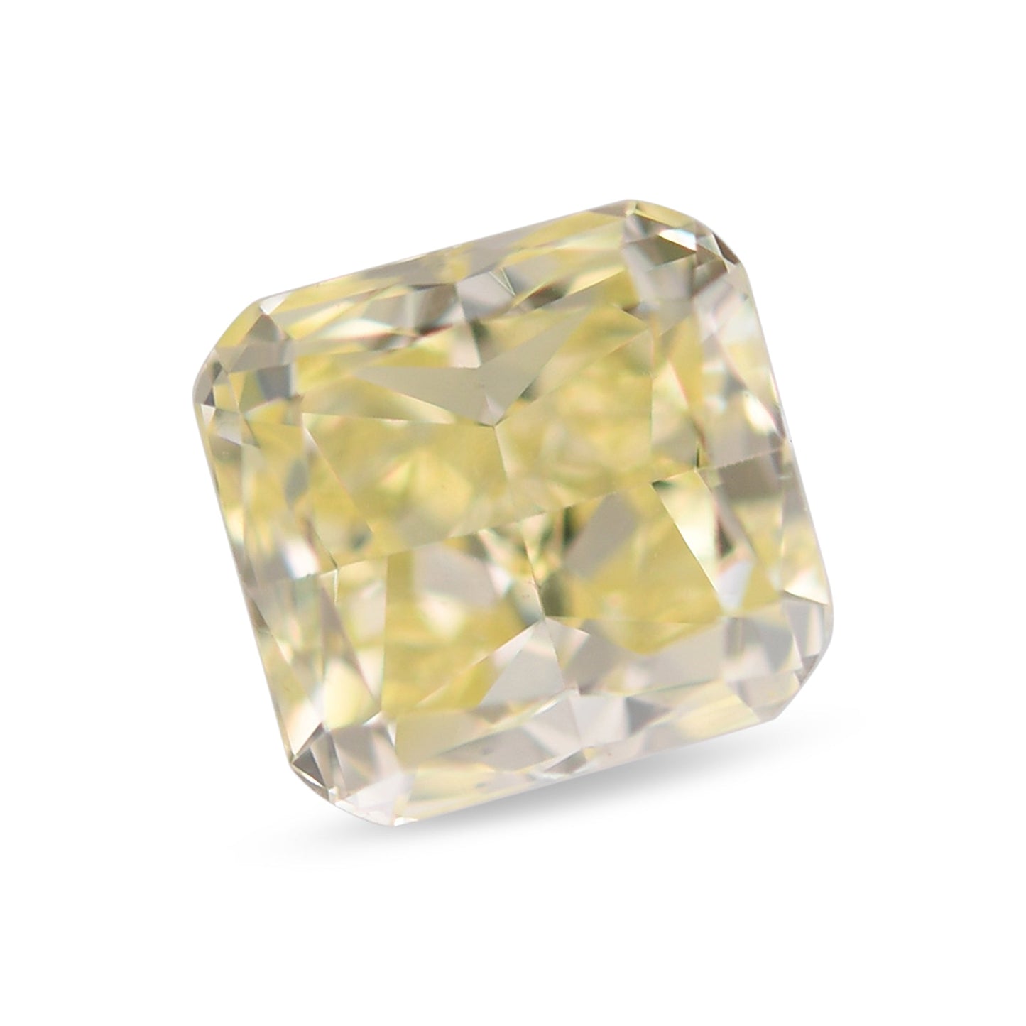 0,90 Karat Fancy Light Yellow Cushion Diamond VS2 GIA