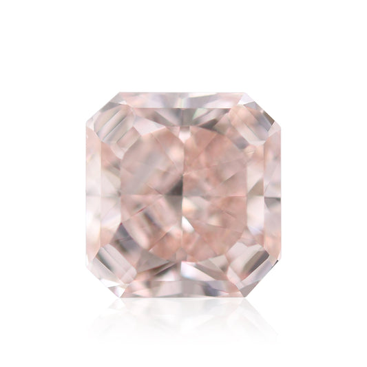 0.90 Carat Fancy Orangy Pink Radiant Diamond IF GIA