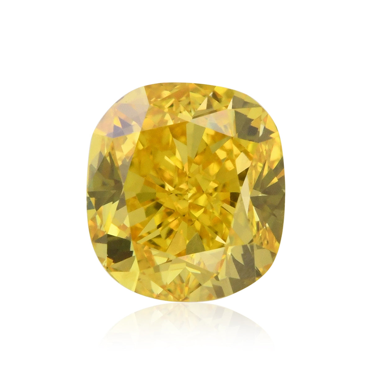 Kissenförmiger Diamant | 0,9 ct | Fancy Vivid Orange Yellow | SI2 | GIA | Ref 714844
