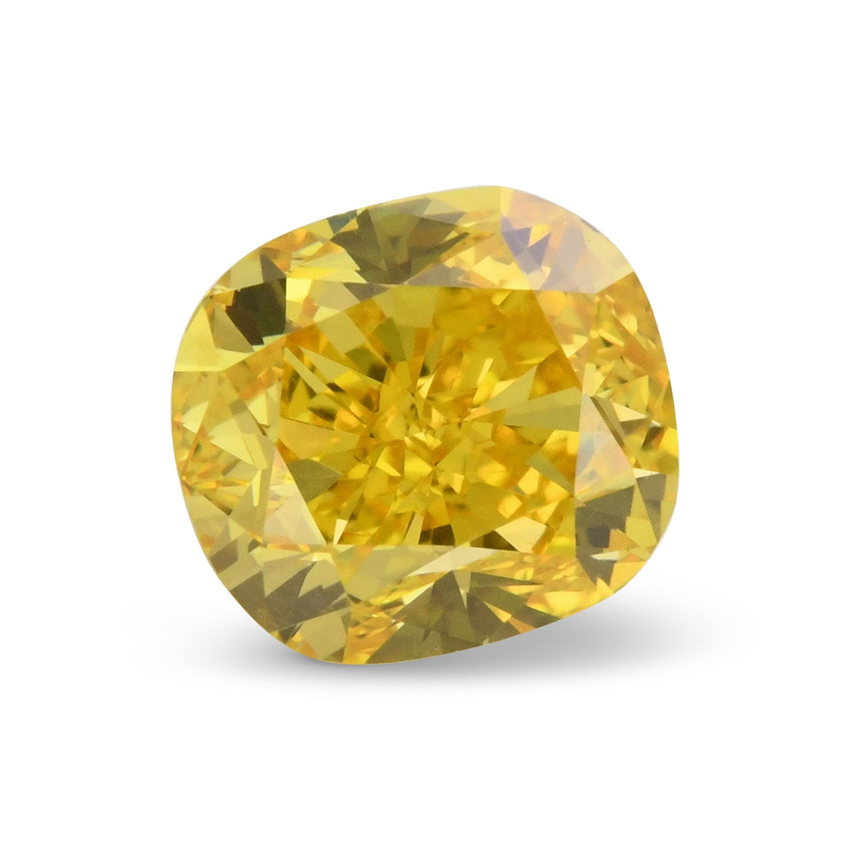 Kissenförmiger Diamant | 0,9 ct | Fancy Vivid Orange Yellow | SI2 | GIA | Ref 714844