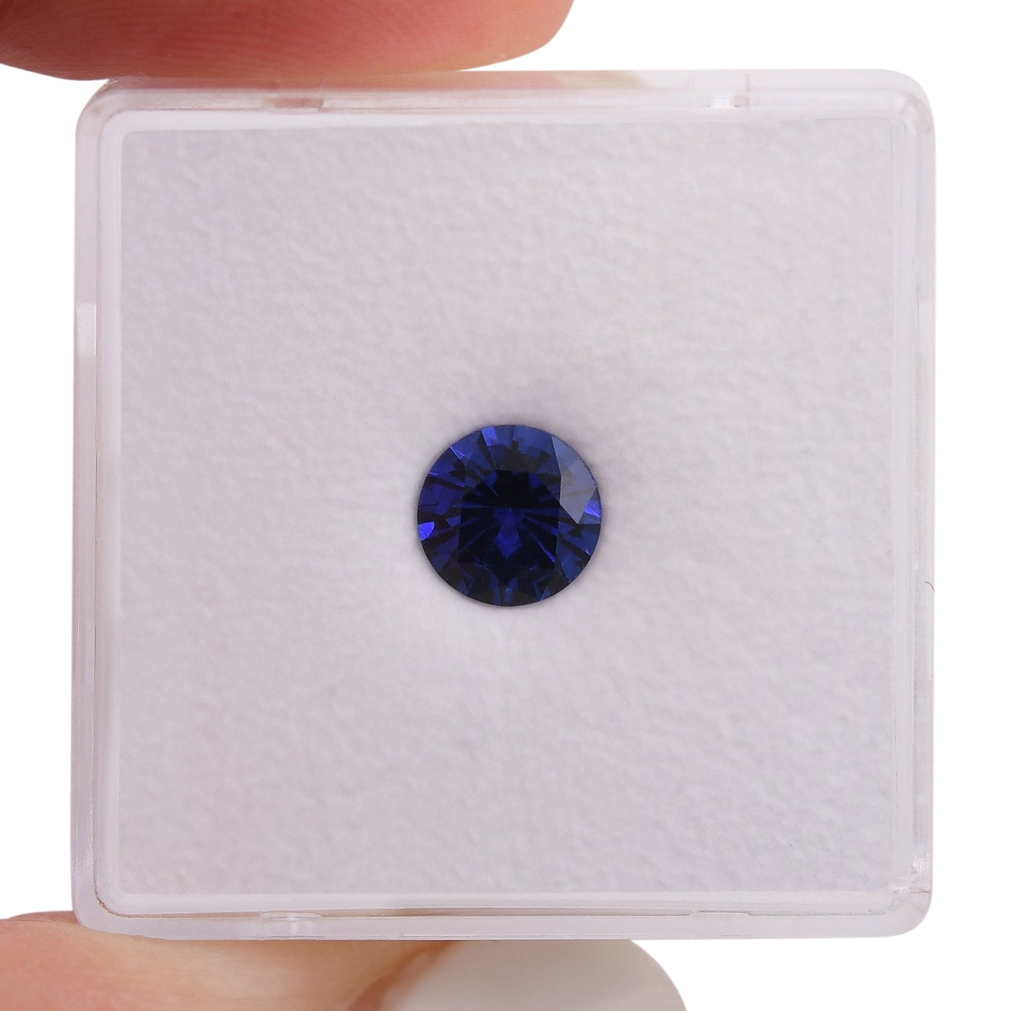0,90 Karat blauer runder Saphir aus Sri Lanka