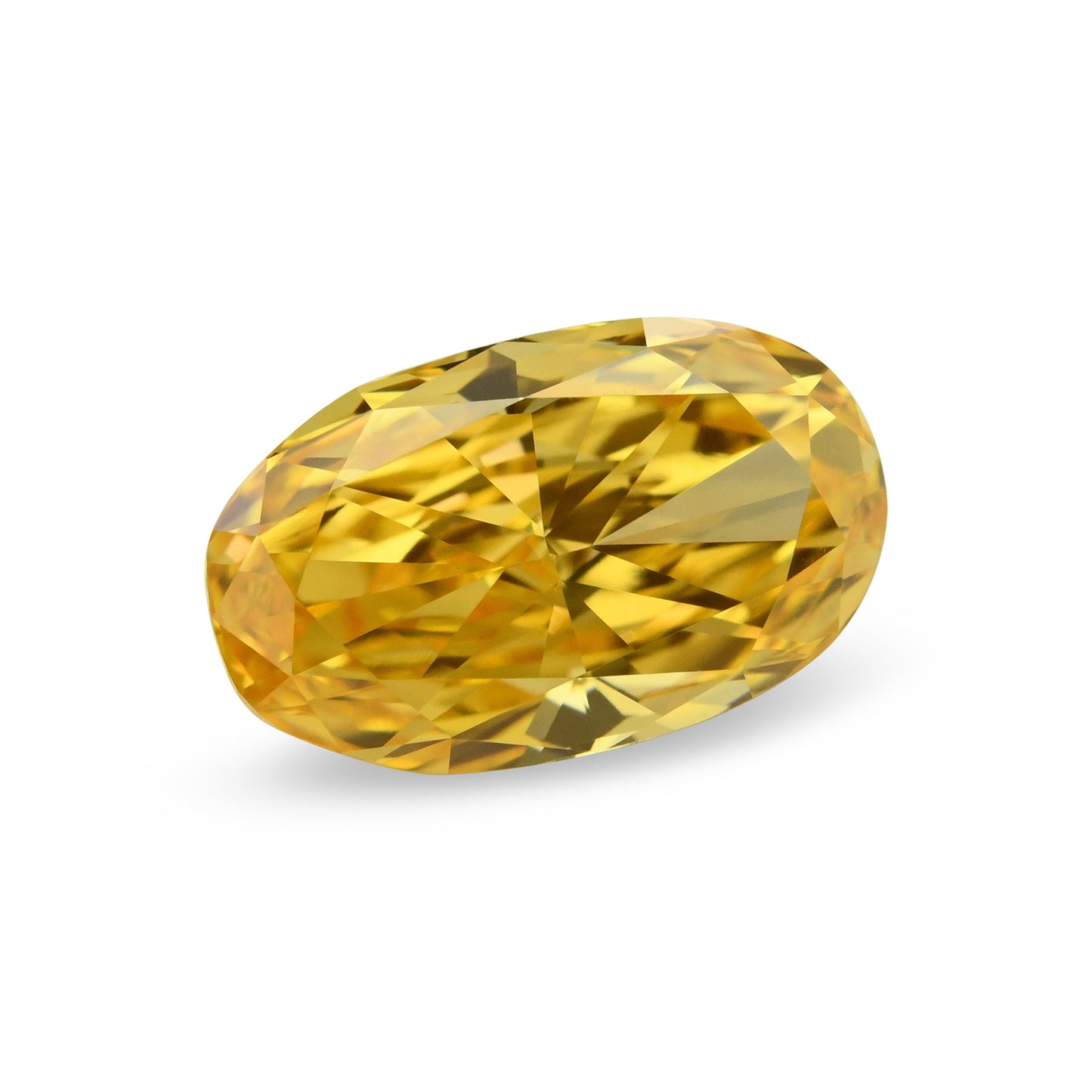 0,93 Karat Fancy Intense Yellow Orange Ovaler Diamant VS1 GIA