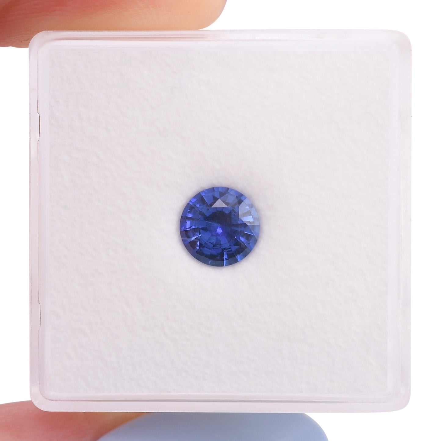 0,93 Karat blauer runder Saphir aus Sri Lanka