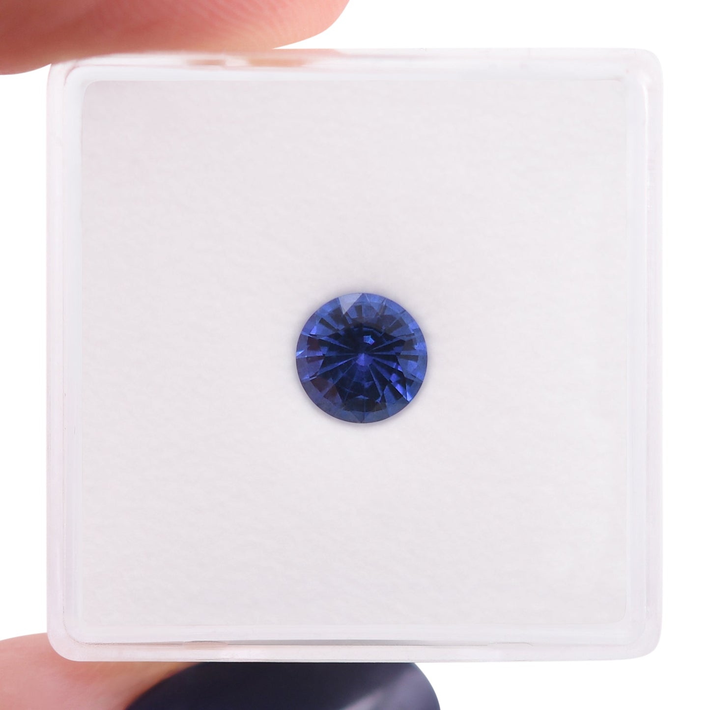 0,95 Karat blauer runder Saphir aus Sri Lanka