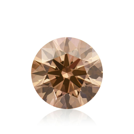 0.96 Carat Fancy Pink Brown Round Diamond VS1 GIA