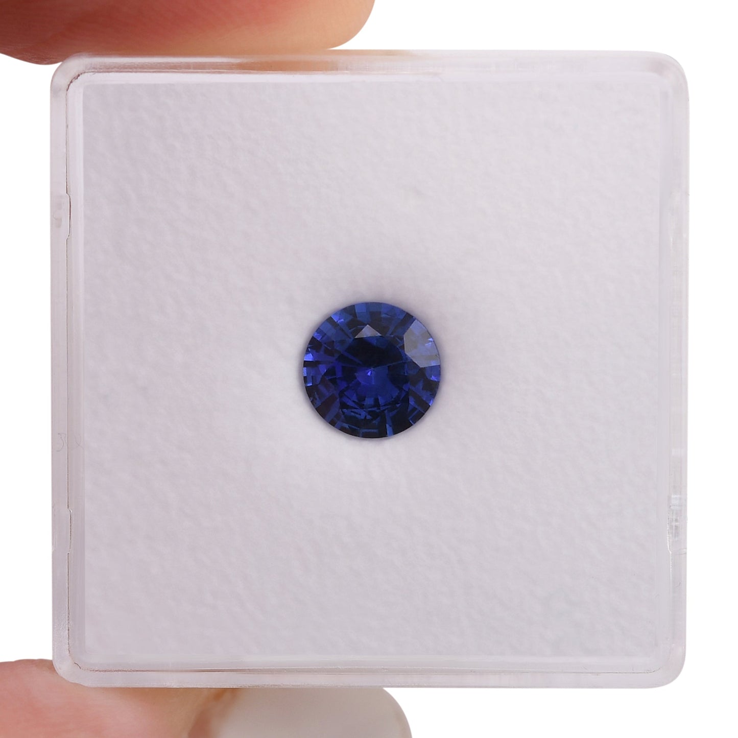 0,96 Karat blauer runder Saphir aus Sri Lanka