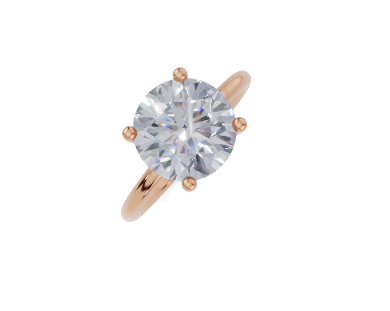 18ct Round 0.40Carat E/F-CO VS Twisted Plain Single Halo  Diamond Ring