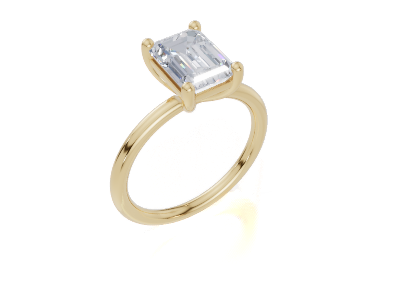 18ct Emerald 2.00Carat D/E/F-LG VS/VVS Plain Plain 4Pr  Diamond Ring