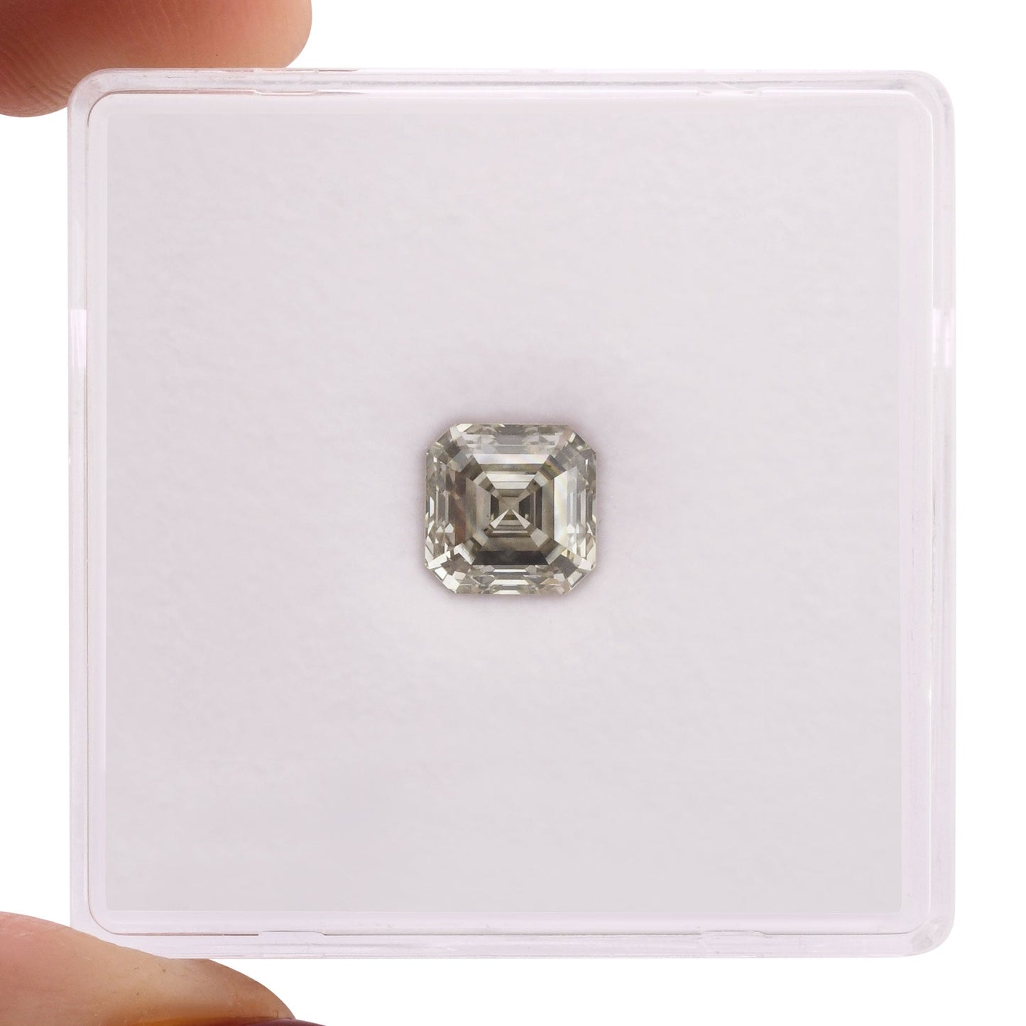 1.00 Carat Fancy Light Gray Asscher Diamond SI1 GIA