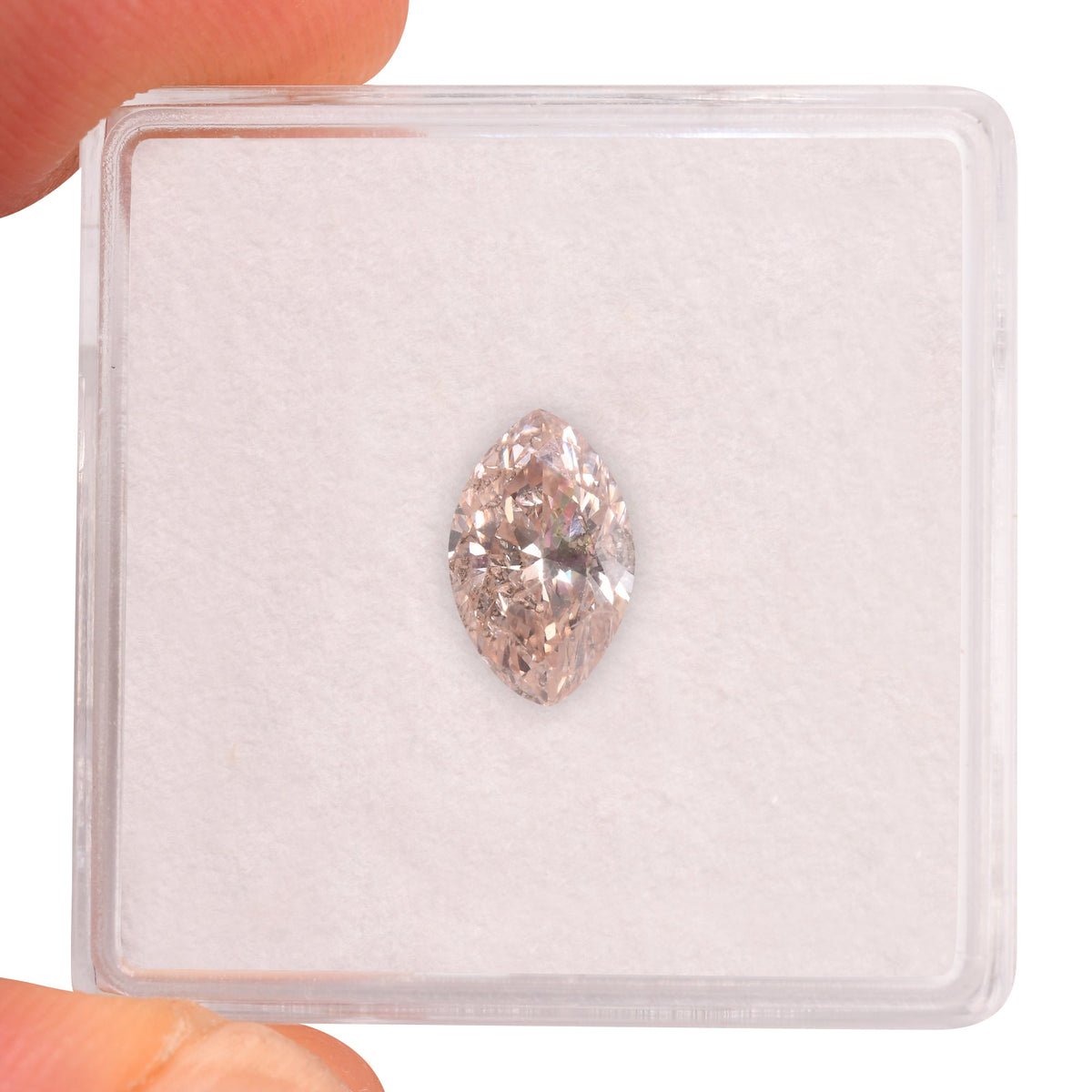 Marquise-Diamant | 1,0 ct | Fancy Light Pink Brown | (I1) | GIA | Ref 593695