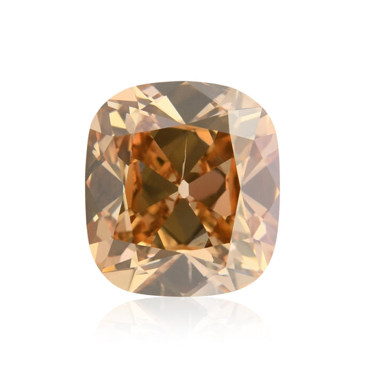 1,00 Karat Fancy Orange Brown Cushion Diamond SI2 GIA