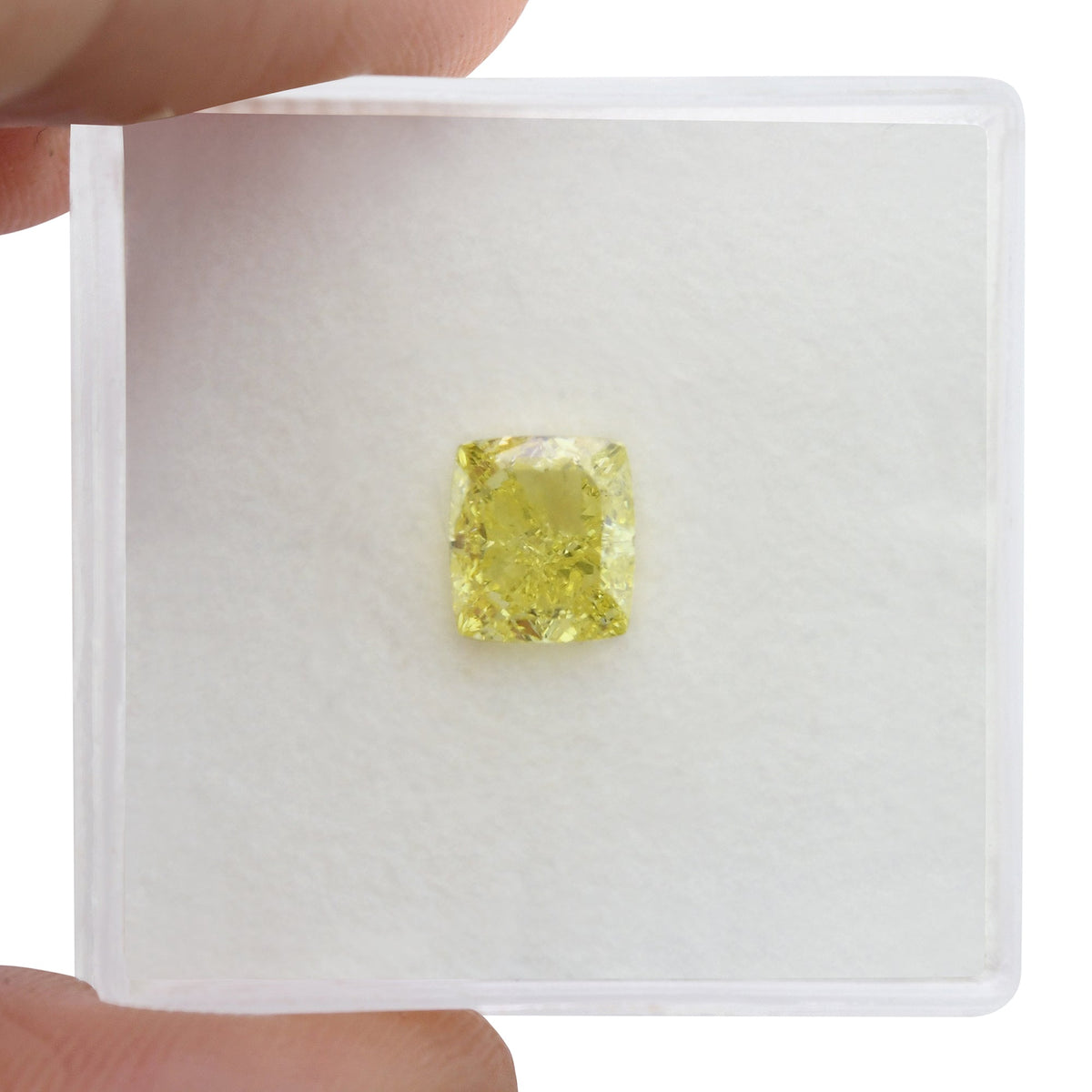 Kissenförmiger Diamant | 1,01 ct | Intensiv gelb | VVS2 | GIA | Ref. 717269