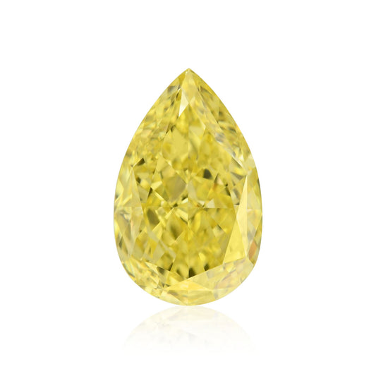 1,01 Karat Fancy Intense Yellow Pear Diamond VS1 GIA