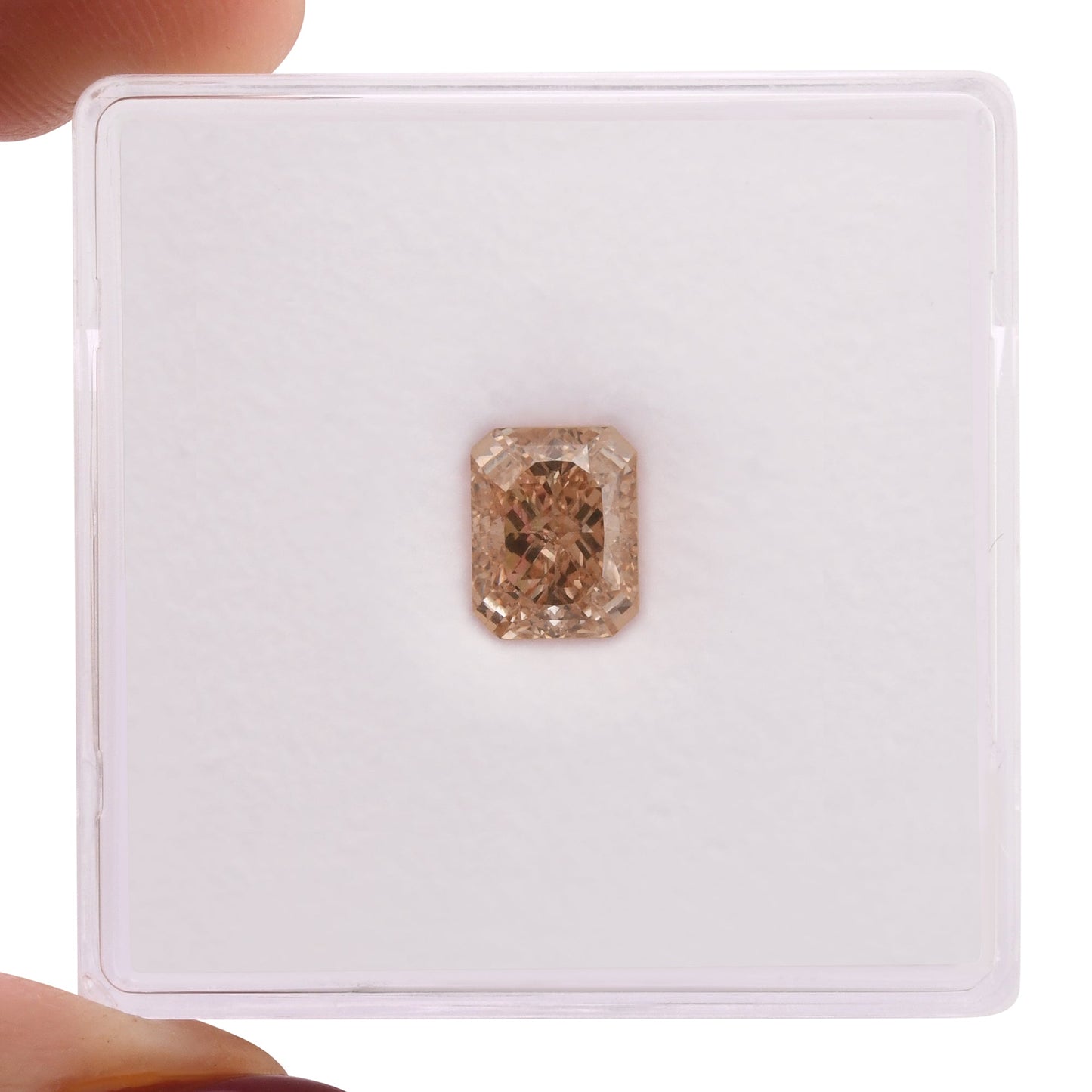 1.01 Carat Fancy Brown Pink Radiant Diamond VS1 GIA