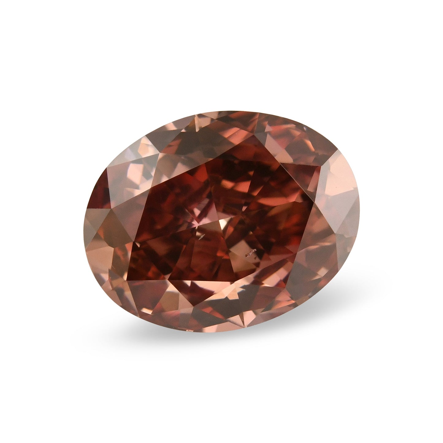 1.01 Carat Fancy Deep Orangy Pink Oval Diamond VS2 GIA