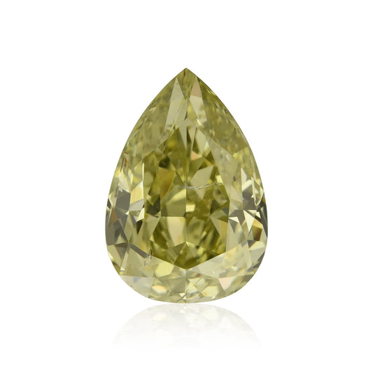 1,01 Karat Fancy Grayish Greenish Yellow Birnenförmiger Diamant SI2 GIA