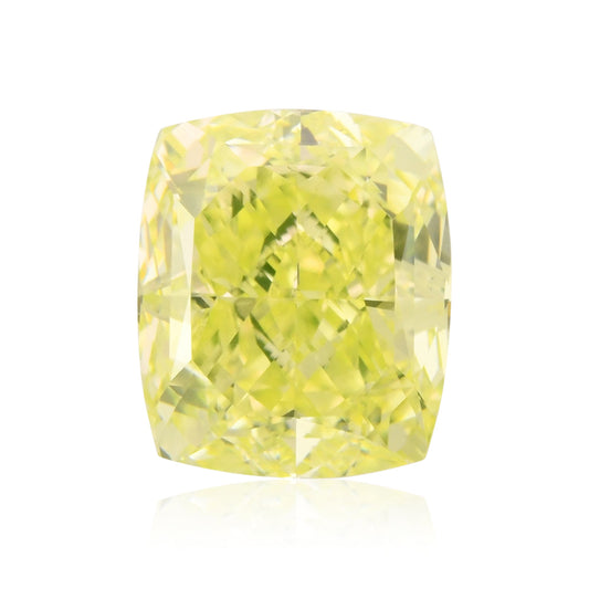 1,01 Karat Fancy Green Yellow Cushion Diamant VS2 GIA