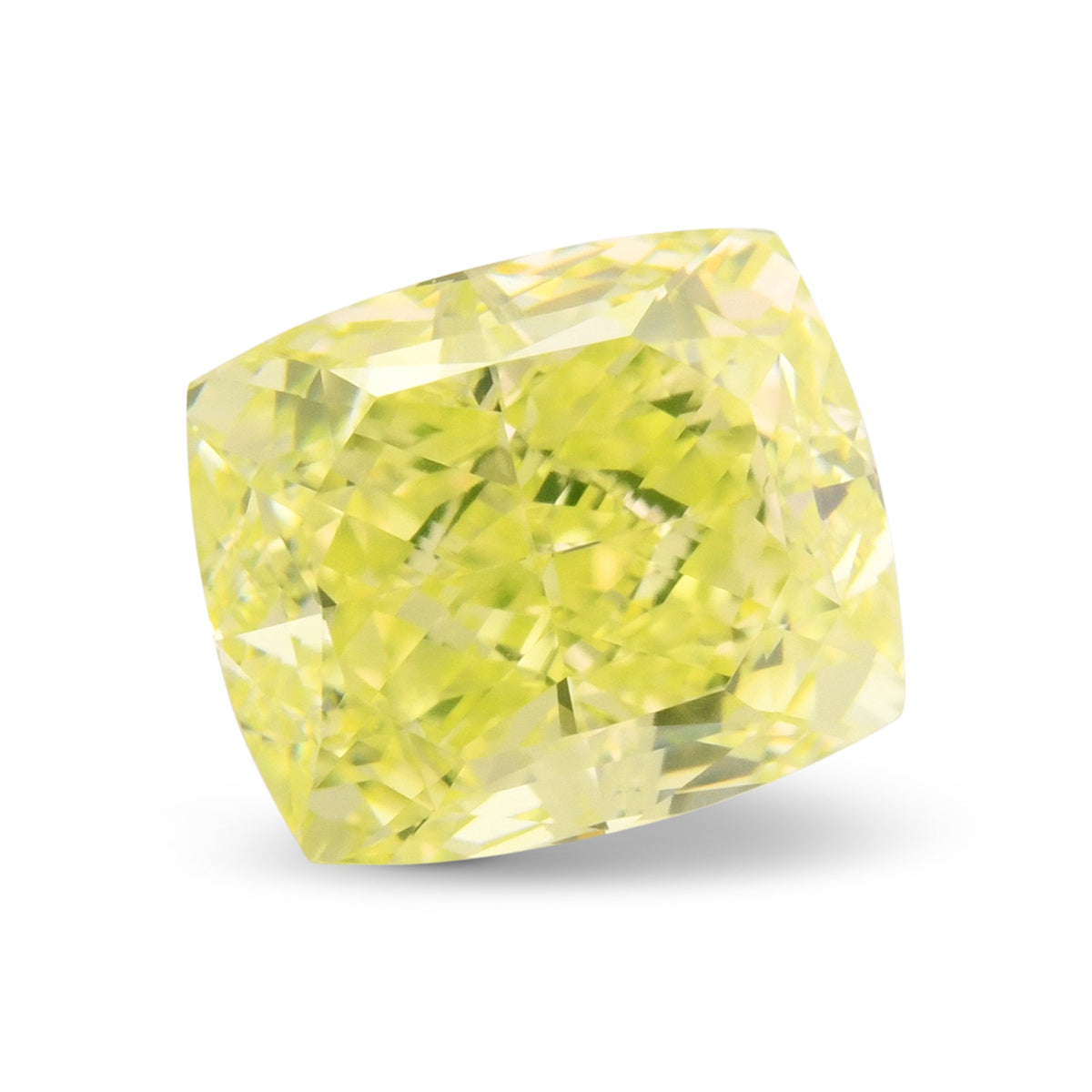 1,01 Karat Fancy Green Yellow Cushion Diamant VS2 GIA