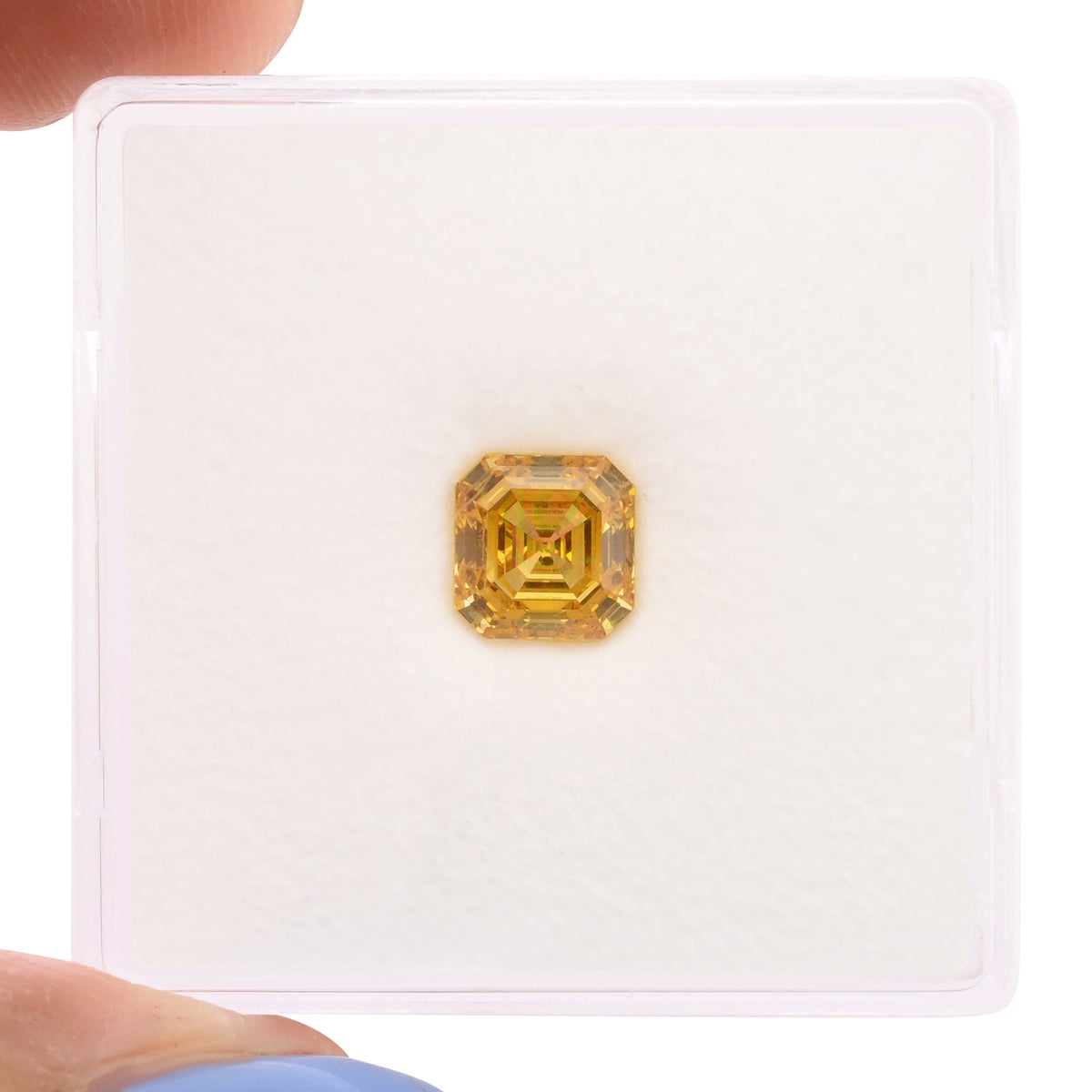 Asscher-Diamant | 1,01 ct | Intensives Orange-Gelb | VS2 | GIA | Ref. 714854