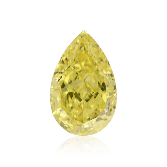 1,01 Karat Fancy Intense Yellow Pear Diamond VS2 GIA